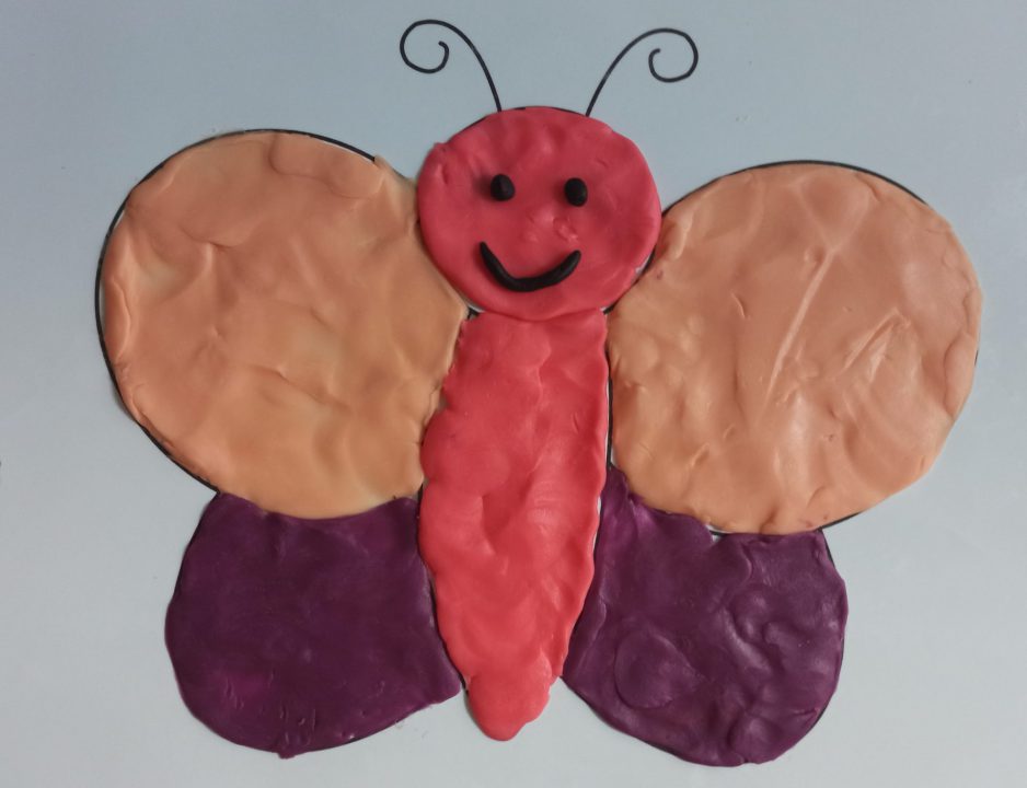 Playdough mat butterfly