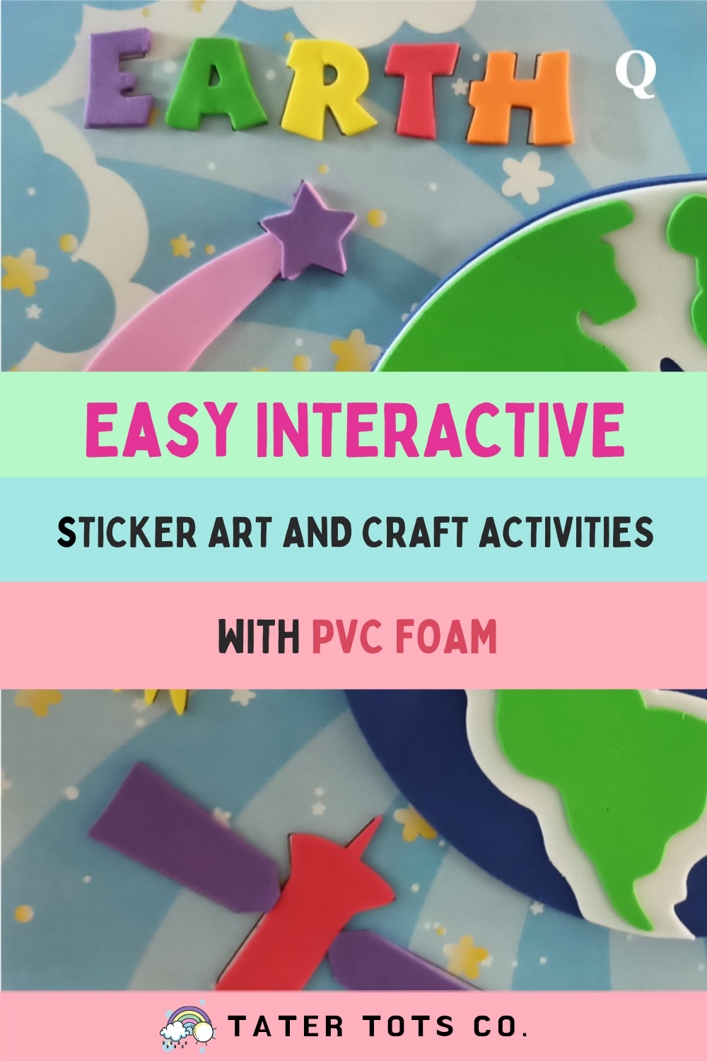 MALLMALL6 20Pcs Mosaic Sticker Art Kits for Kids DIY Mosaic