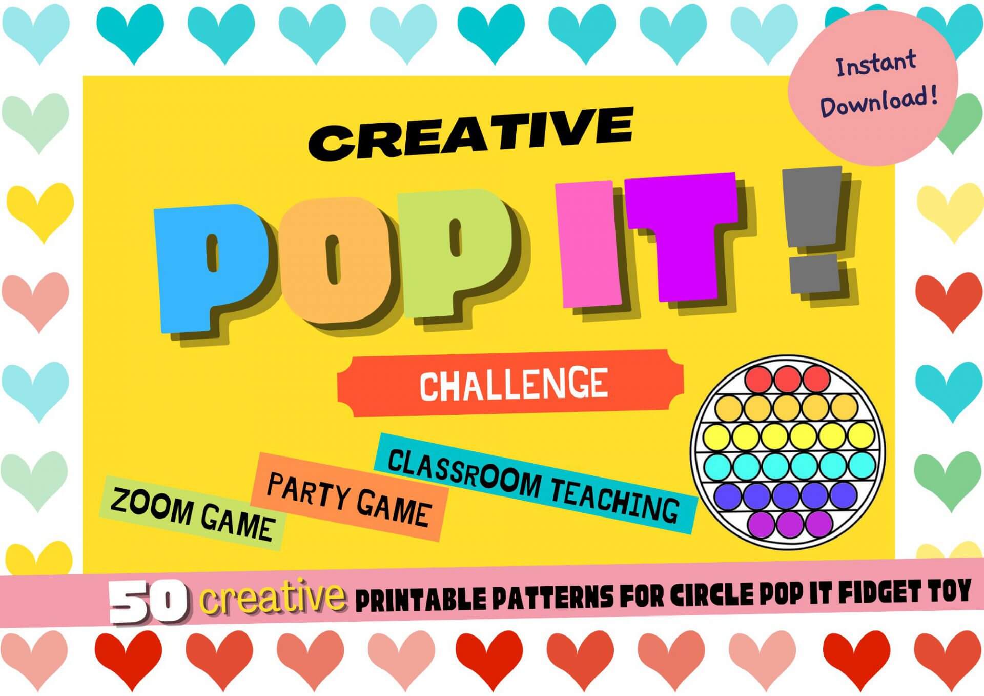 creative pop it challenge