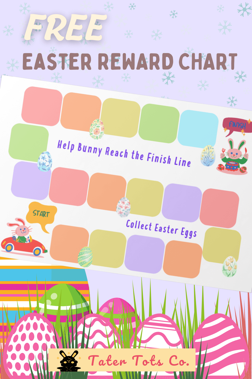 free printable bunny reward easter sticker chart 002