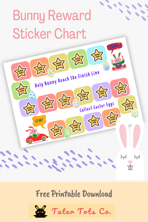 free printable bunny reward easter sticker chart