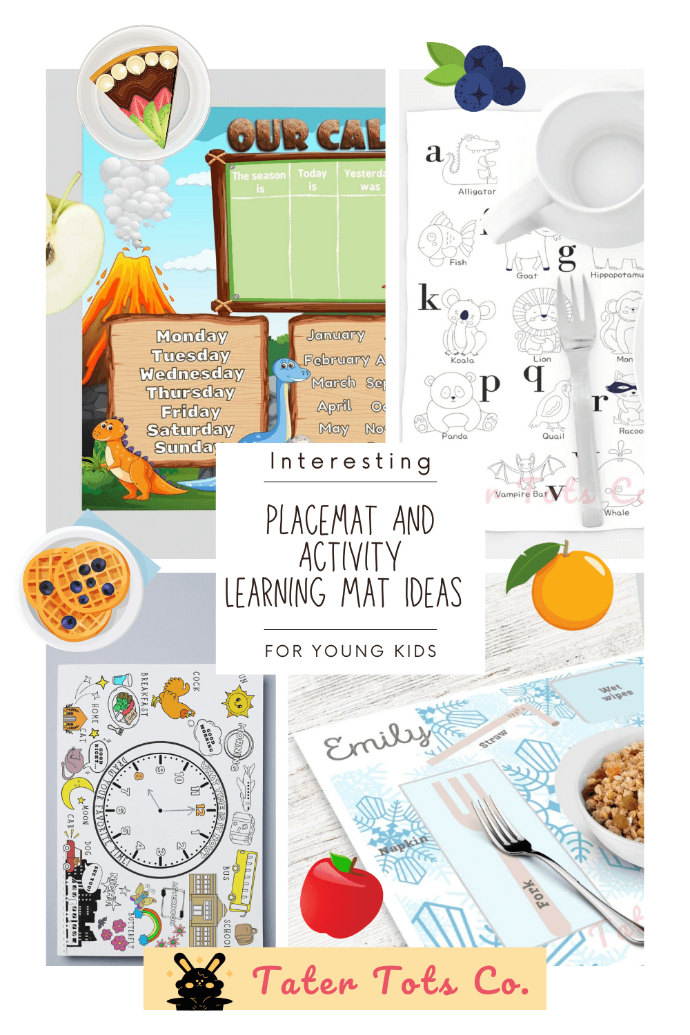 Interesting Placemat And Activity Learning Mat Ideas For Young Kids