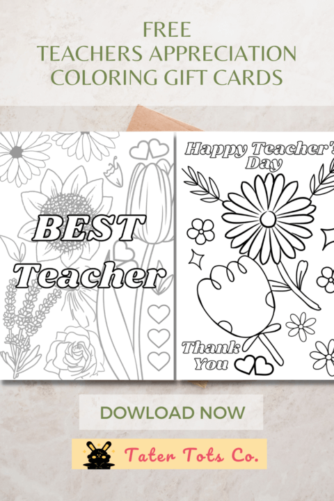 free Teachers appreciation coloring gift card 003