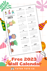 Free 2023 calendar printable wall poster Happy Childrens Day 002
