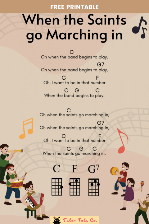 When the Saints go Marching in ukulele chord free printable1