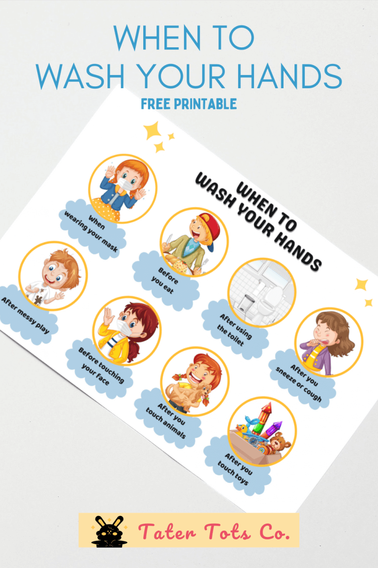 How to teach kids handwashing from young? – Free “When to wash hands” Handwashing Guide