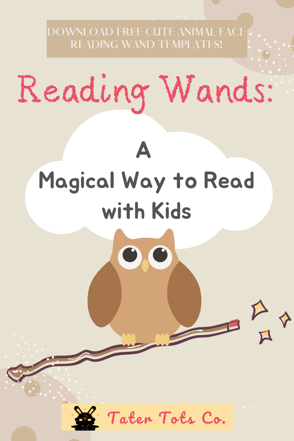 free cute animal face reading wands a magical way to read with kid 002