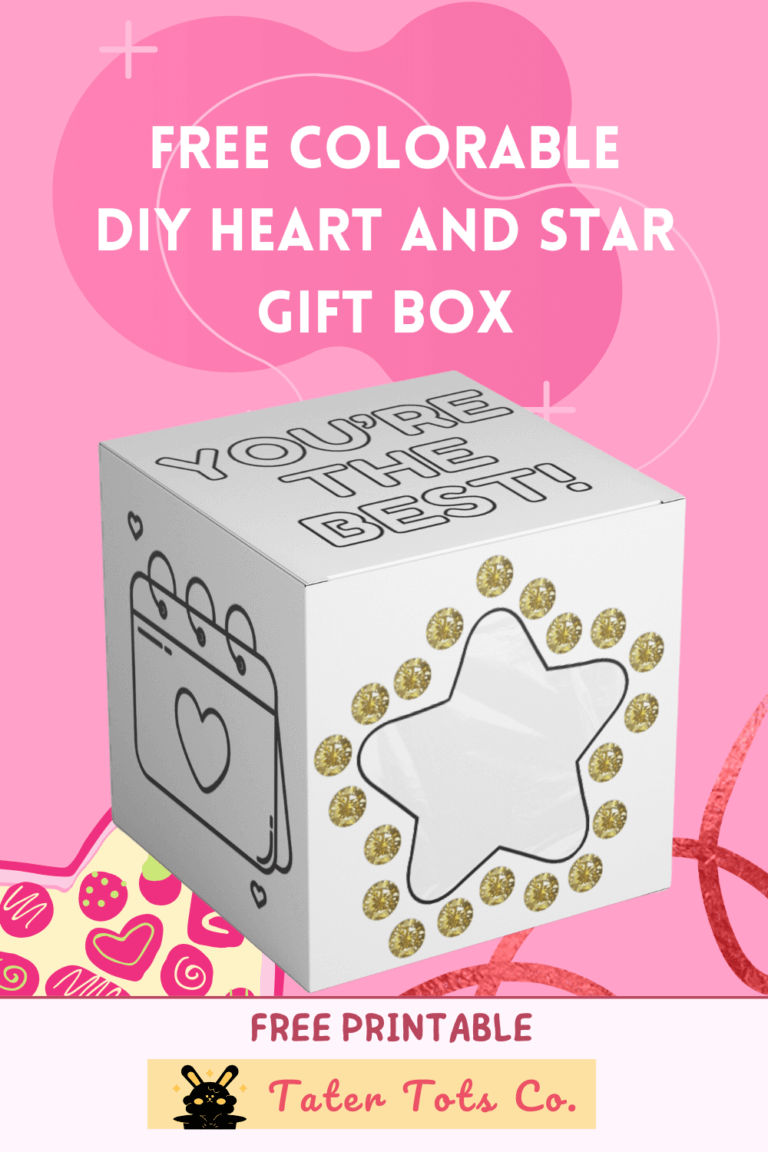 Printable DIY Valentine's Day Gift Box: Printable, Colorable, And Easy ...