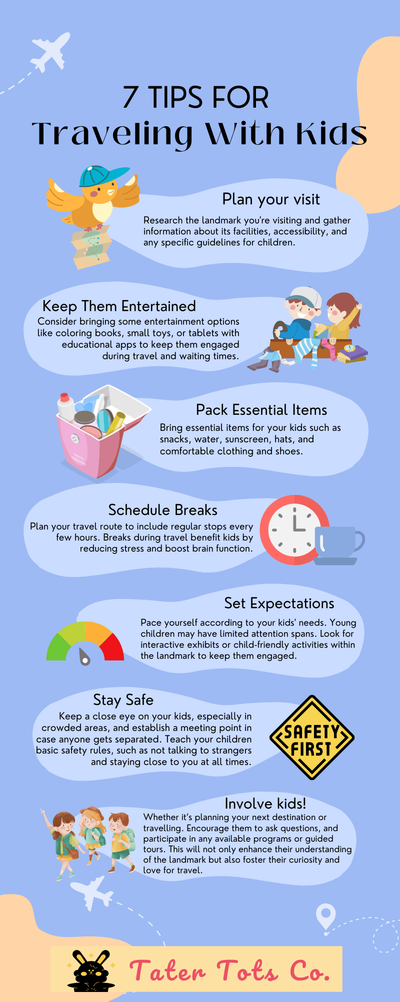 Tips for travelling with kids infographic 001
