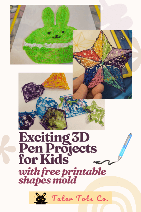 Exciting 3D Pen Projects for Kids with Free Printable Shapes Mold 002