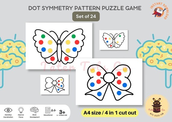 Dot Symmetry Mirror Puzzles