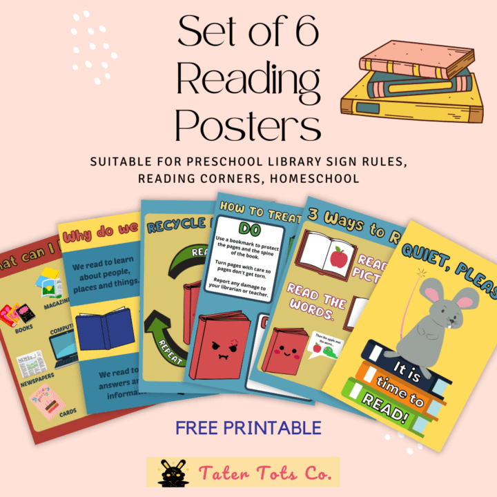 Free Reading Posters (Preschool)