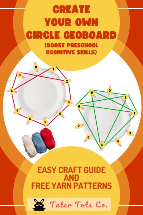 Free DIY Geoboard Puzzle Cards for preschool cognitive skills