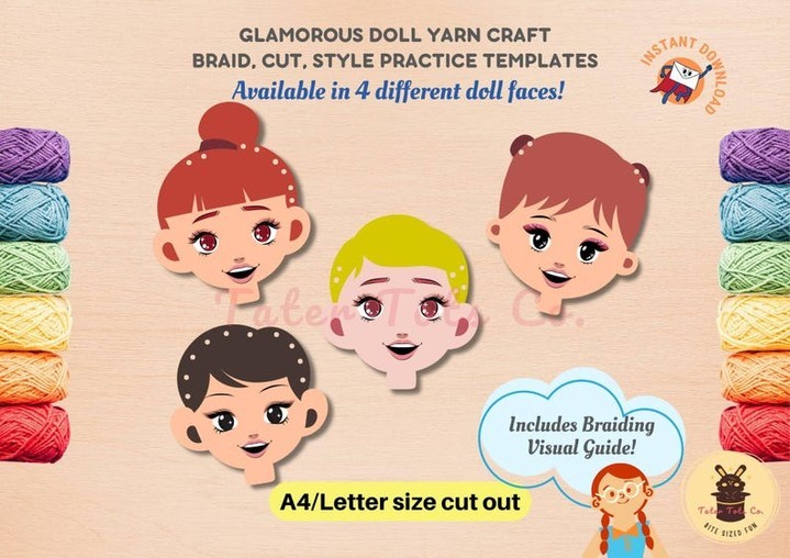 Glamorous Dolls - Braid, Cut, and Style with Yarn