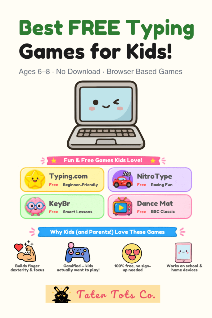 Discover the best free typing games for kids ages 6–8 — no download required. Build real keyboard skills through play. Find top picks + a bonus game inside!