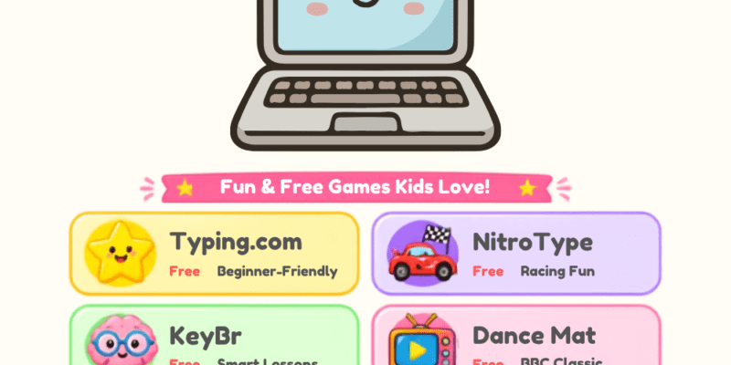 Discover the best free typing games for kids ages 6–8 — no download required. Build real keyboard skills through play. Find top picks + a bonus game inside!